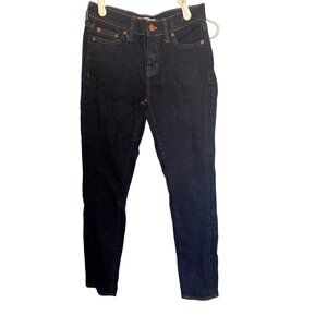Madewell Alley Straight Dark Stretch Denim Jeans  25 Womens Slimming Pants
